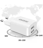 Dudao EU wall charger 2x USB 5V / 2.4A + USB Type C cable white (A2EU + Type-c white) – Mobit.gr