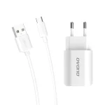 Dudao EU wall charger 2x USB 5V / 2.4A + USB Type C cable white (A2EU + Type-c white) – Mobit.gr