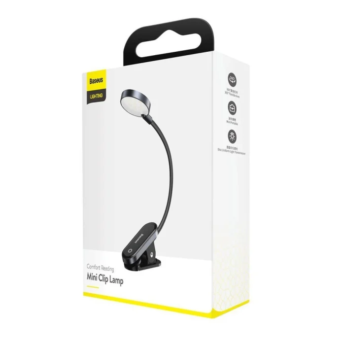 Baseus mini lamp LED lamp with clip gray (DGRAD-0G) – Mobit.gr