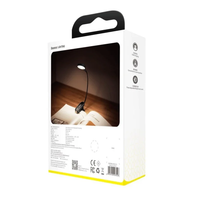 Baseus mini lamp LED lamp with clip gray (DGRAD-0G) – Mobit.gr