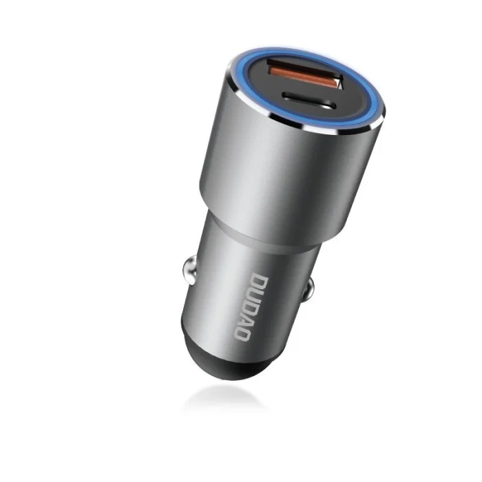 Dudao USB / USB Car Charger Type C Power Delivery Quick Charge 22.5 W Gray (R4PQ) – Mobit.gr