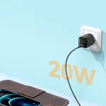 Joyroom fast wall charger USB Type C 20W Power Delivery Quick Charge 3.0 AFC black (L-P202) – Mobit.gr