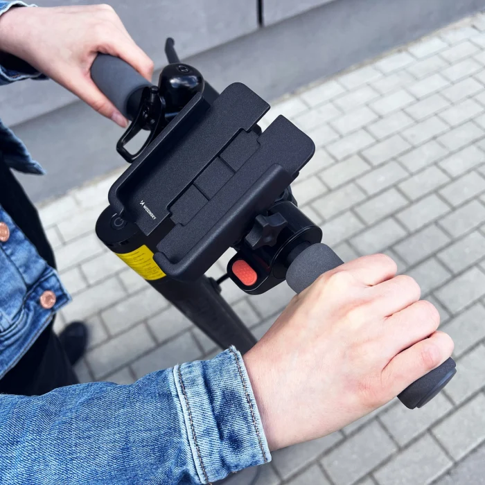 Wozinsky metal bicycle phone holder, scooters black (WBHBK3) – Mobit.gr