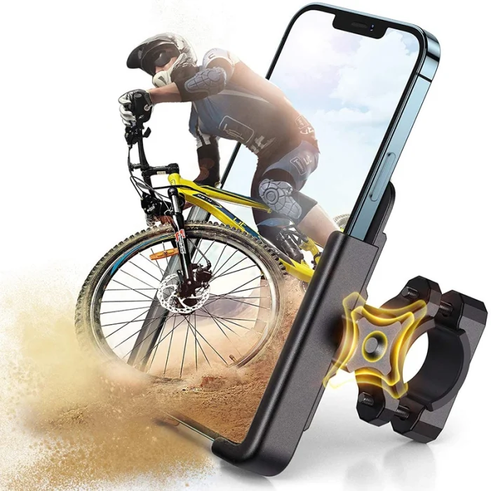 Wozinsky metal bicycle phone holder, scooters black (WBHBK3) – Mobit.gr