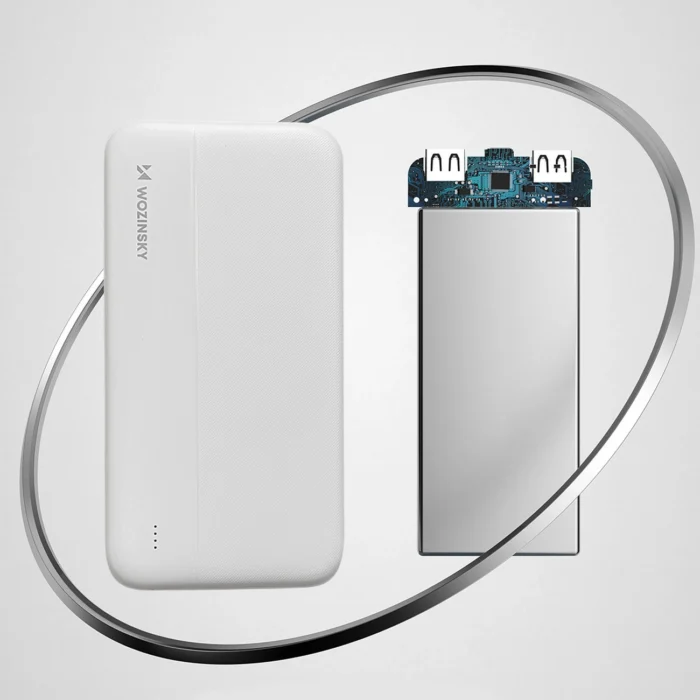powerbank Li-Po 10000mAh 2 x USB white (WPBWE1) Wozinsky - Image 7
