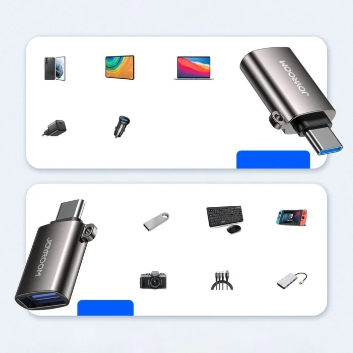 Joyroom USB-A 3.2 Gen 1 (female) - USB-C (male) adapter black (S-H151 Black) - Image 7