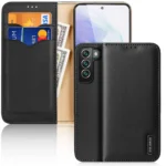 Dux Ducis Hivo Leather Flip Cover Genuine Leather Wallet Cards And Documents Samsung Galaxy S22 + S22 Plus Μαύρο