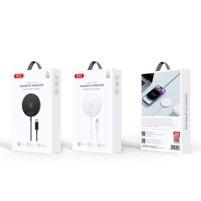 XO Wireless Charger CX022 magnetic black 15W - Image 2