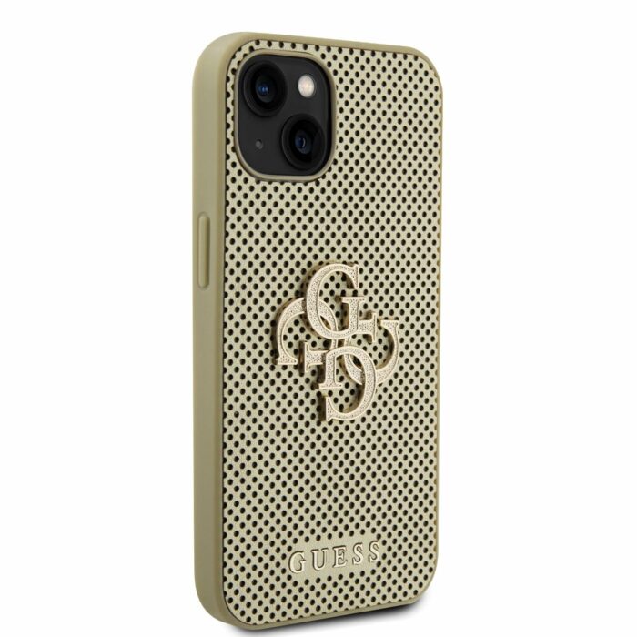 Θήκη iPhone 15 PU Perforated 4G Glitter Metal Logo Guess - Image 3
