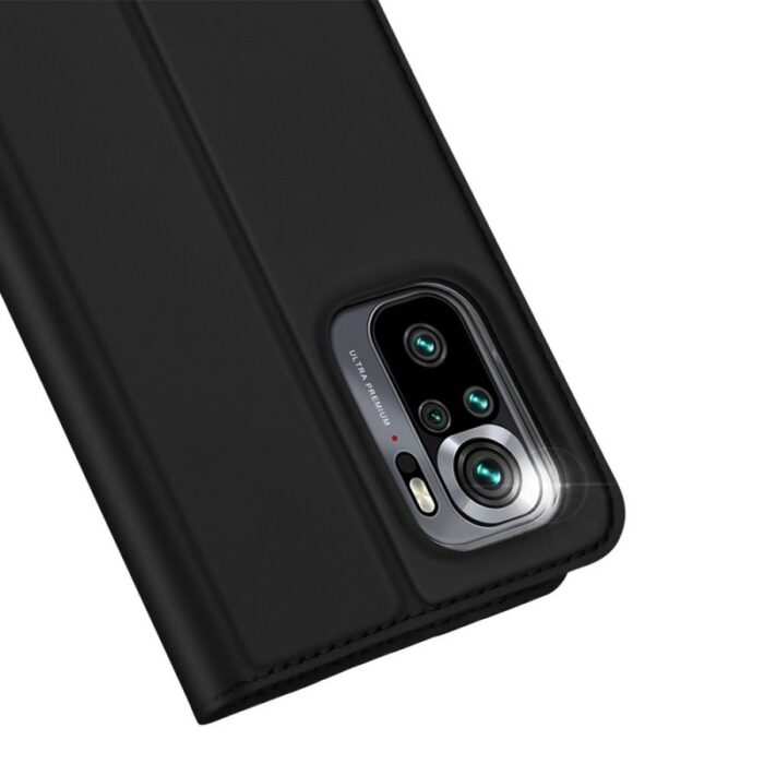 Dux Ducis Skin Pro Δερμάτινη Μαγνητική Θήκη Xiaomi Redmi Note 10 / 10s Πορτοφόλι με Βάση Στήριξης Μαύρη - Image 3