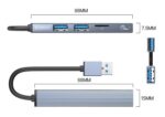 Orico AH-A12F USB 3.0 Hub 3 Θυρών με σύνδεση USB-A Γκρι - Image 2