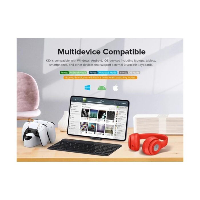 Ασύρματο Bluetooth Πληκτρολόγιο Αγγλικό US Teclast K10 - Image 3