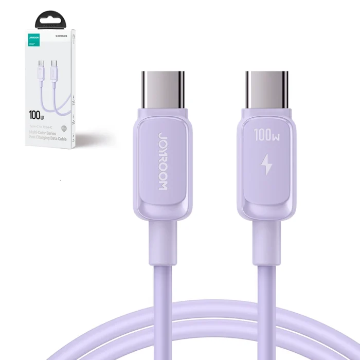 Joyroom Multi-Color Series A14 USB-C / USB-C 100W Cable 1.2m - Purple - Image 2