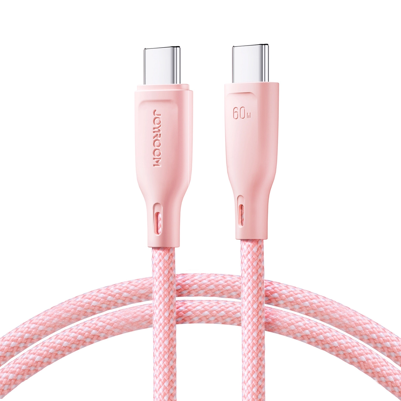 151829_1 Joyroom Multi-Color Series S-A34 USB-C / USB-C PD 60W 1m Cable - Pink - Image 1
