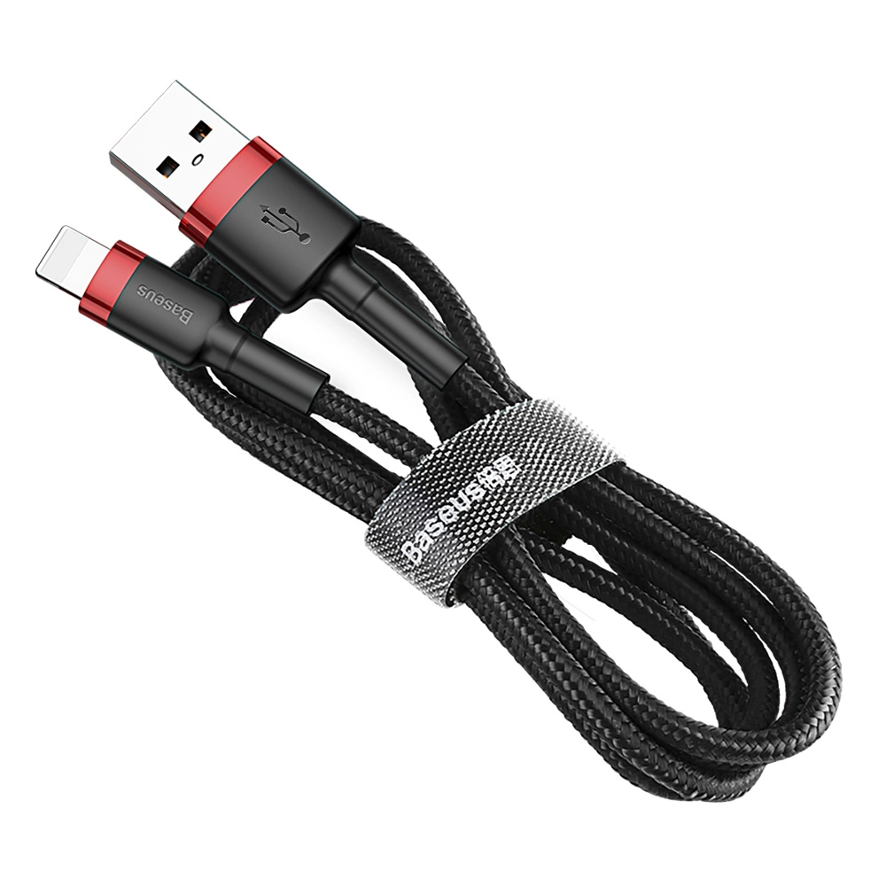 46803_1 Baseus Cafule USB-A / Lightning 2.4A QC 3.0 cable 0.5 m - black and red - Image 1