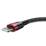 Baseus Cafule USB-A / Lightning 2.4A QC 3.0 cable 0.5 m - black and red - Image 2