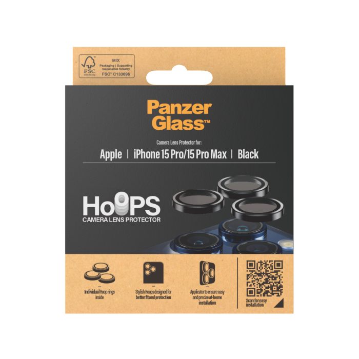 PanzerGlass™ Hoops Camera Lens Protector iPhone 15 Pro | 15 Pro Max – Mobit.gr