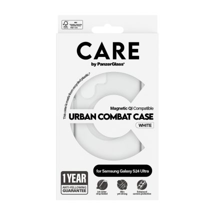 CARE by PanzerGlass® Flagship Case Transparent Urban Combat w. White Qi Compatible Samsung Galaxy S24 Ultra – Mobit.gr
