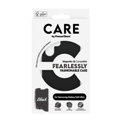 CARE by PanzerGlass® Fashionable Case Black w. Qi Compatible Samsung Galaxy S24 Ultra – Mobit.gr