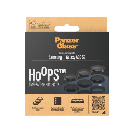PanzerGlass™ Hoops Camera Lens Protector Samsung Galaxy A35 5G | Black – Mobit.gr