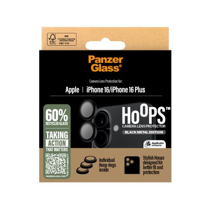 PanzerGlass® Hoops Black Lens Protector Apple | iPhone 16/iPhone 16 Plus – Mobit.gr