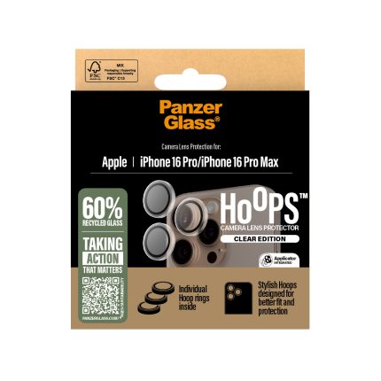 PanzerGlass® Hoops Transparent Lens Protector Apple | iPhone 16 Pro/iPhone 16 Pro Max – Mobit.gr
