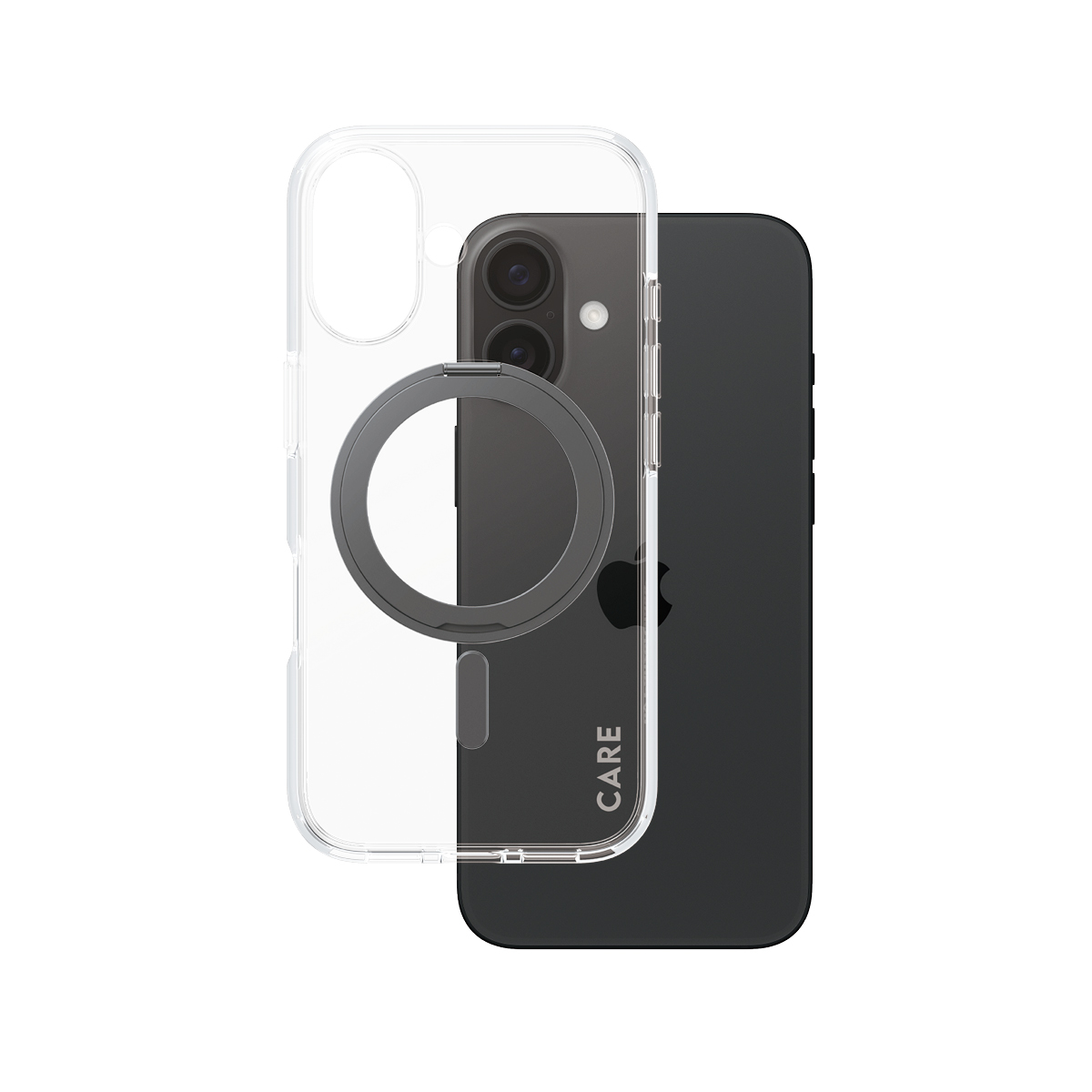 1321_0 CARE by PanzerGlass® Feature Case Black Kickstand & MagSafe for Apple iPhone 16 – Mobit.gr
