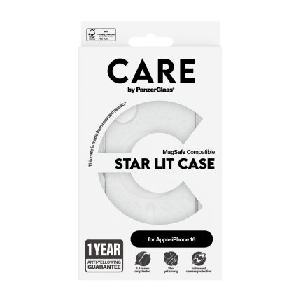 CARE by PanzerGlass® Flagship Case Star Lit w. White MagSafe for Apple iPhone 16 – Mobit.gr