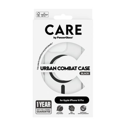 CARE by PanzerGlass® Flagship Case Urban Combat w. Black MagSafe for Apple iPhone 16 Pro – Mobit.gr