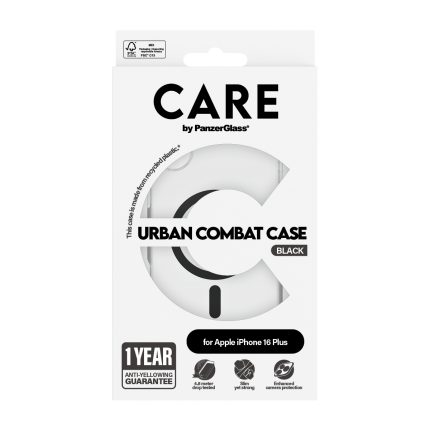 CARE by PanzerGlass® Flagship Case Urban Combat w. Black MagSafe for Apple iPhone 16 Plus – Mobit.gr