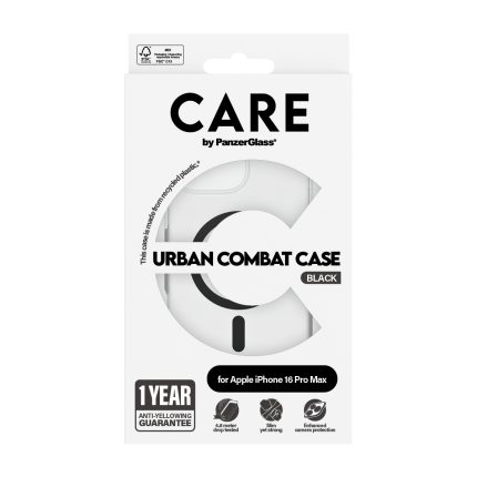 CARE by PanzerGlass® Flagship Case Urban Combat w. Black MagSafe for Apple iPhone 16 Pro Max – Mobit.gr