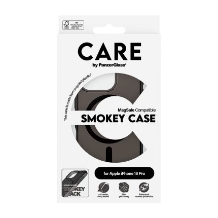 CARE by PanzerGlass® Flagship Case Smokey w. Black MagSafe for Apple iPhone 16 Pro – Mobit.gr