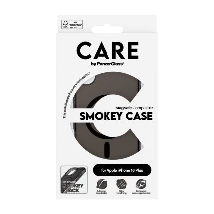 CARE by PanzerGlass® Flagship Case Smokey w. Black MagSafe for Apple iPhone 16 Plus – Mobit.gr
