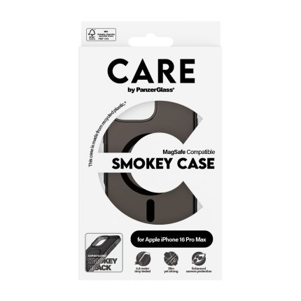 CARE by PanzerGlass® Flagship Case Smokey w. Black MagSafe for Apple iPhone 16 Pro Max – Mobit.gr
