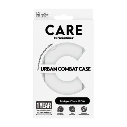 CARE by PanzerGlass® Flagship Case Transparent Urban Combat w. Clear Frame iPhone 16 Plus – Mobit.gr