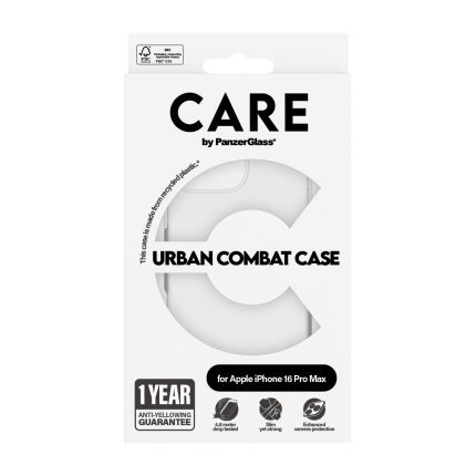 CARE by PanzerGlass® Flagship Case Transparent Urban Combat w. Clear Frame iPhone 16 Pro Max – Mobit.gr