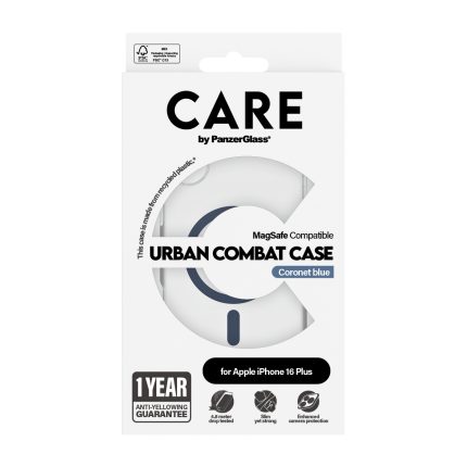 CARE by PanzerGlass® Flagship Case Urban Combat w. Blue MagSafe for Apple iPhone 16 Plus – Mobit.gr