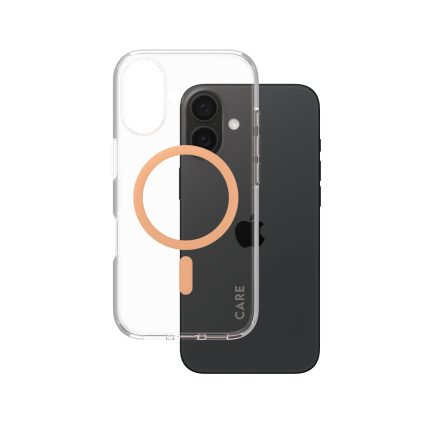 CARE by PanzerGlass® Flagship Case Transparent Urban Combat w. Peachy MagSafe iPhone 16 – Mobit.gr