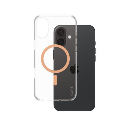 CARE by PanzerGlass® Flagship Case Transparent Urban Combat w. Peachy MagSafe iPhone 16 Plus – Mobit.gr