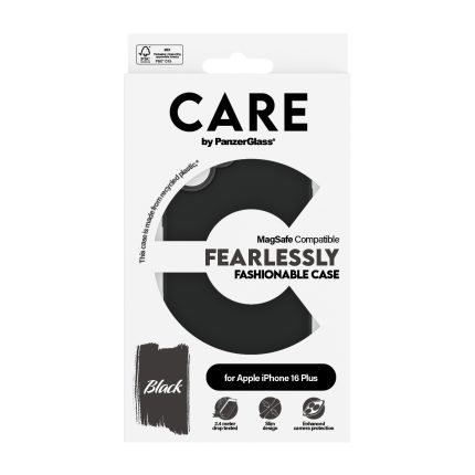 CARE by PanzerGlass® Fashionable Case Black w. MagSafe iPhone 16 Plus – Mobit.gr