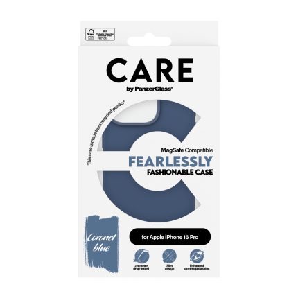 CARE by PanzerGlass® Fashionable Case Blue w. MagSafe iPhone 16 Pro – Mobit.gr