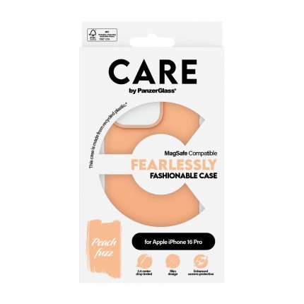 CARE by PanzerGlass® Fashionable Case Peachy w. MagSafe iPhone 16 Pro – Mobit.gr