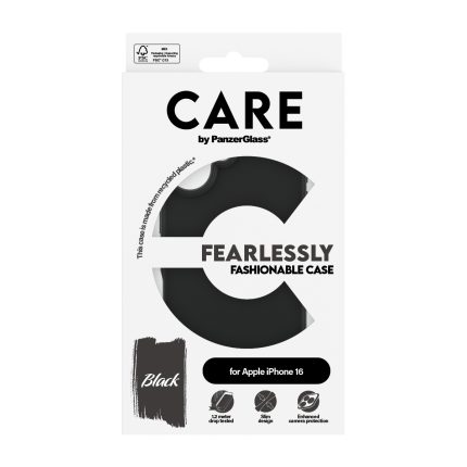 CARE by PanzerGlass® Fashionable Case Black iPhone 16 – Mobit.gr