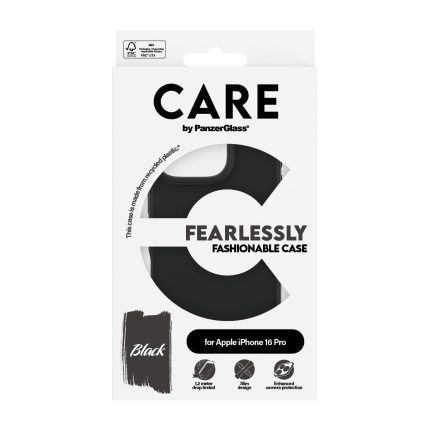 CARE by PanzerGlass® Fashionable Case Black iPhone 16 Pro – Mobit.gr