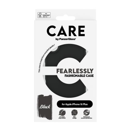 CARE by PanzerGlass® Fashionable Case Black iPhone 16 Plus – Mobit.gr