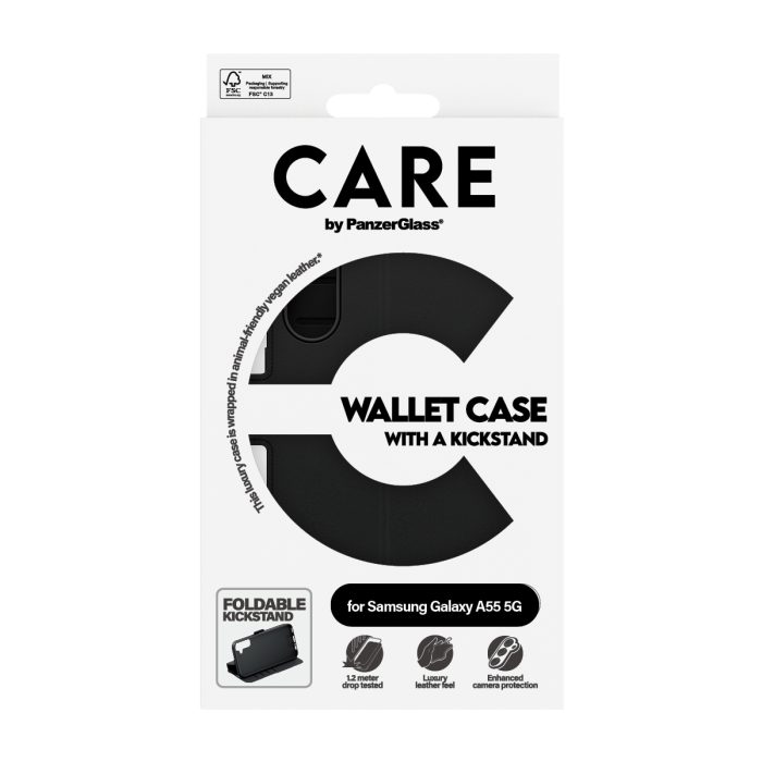 CARE by PanzerGlass® Feature Wallet Case w. Kickstand Samsung Galaxy A55 5G – Mobit.gr