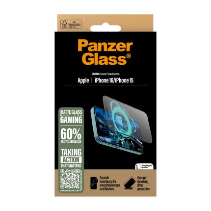 PanzerGlass® Gaming Screen Protector Apple | iPhone 16/iPhone 15 | Ultra-Wide Fit – Mobit.gr