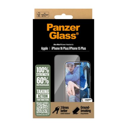 PanzerGlass® Screen Protector Apple | iPhone 16 Plus/iPhone 15 Plus | Ultra-Wide Fit – Mobit.gr