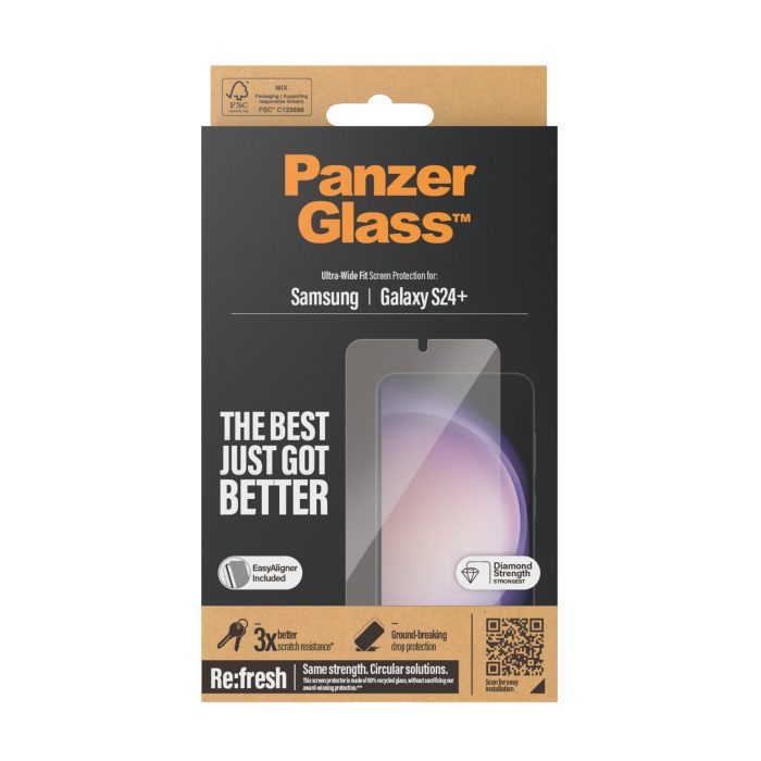 PanzerGlass™ Screen Protector Samsung Galaxy S24 Plus | Ultra-Wide FitwApplicator – Mobit.gr