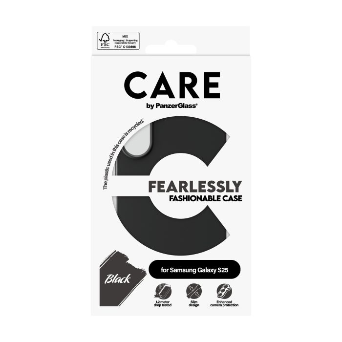 CARE by PanzerGlass® Fashionable Case Black Samsung Galaxy S25 – Mobit.gr